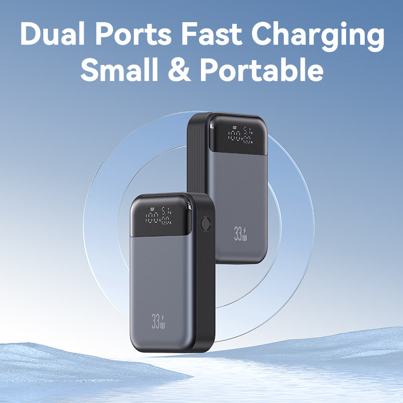 USAMS US-CD221 PB74 10000mAh 33W Power Bank Digital Display Phone External Battery USAMS US-CD221 PB74 10000mAh 33W Power Bank Digital Display Phone External Battery